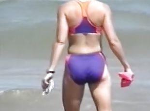 candid running playful beach teen tit and ass voyeur