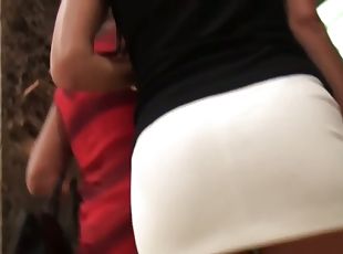 double treat of upskirt in a shopping centre fabulous bits of ass