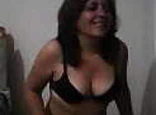 Hot Drunk Milf sexy dance in lingerie.