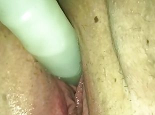 BBW Fucking Her Wet Pussy With 8” Dildo