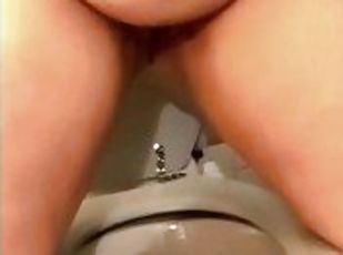 Chubby Amateur Pissing in Toilet Piss Like a Boy