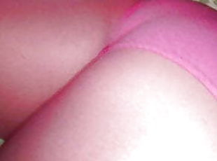 Pink pantyhose leotard bed hump.