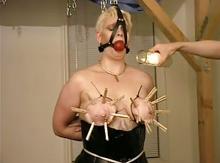 BDSM slut gets tied up, whipped and tortured with no escape in sight