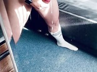 Masturbation, White Socks and a Cumshot in front of a Mirror